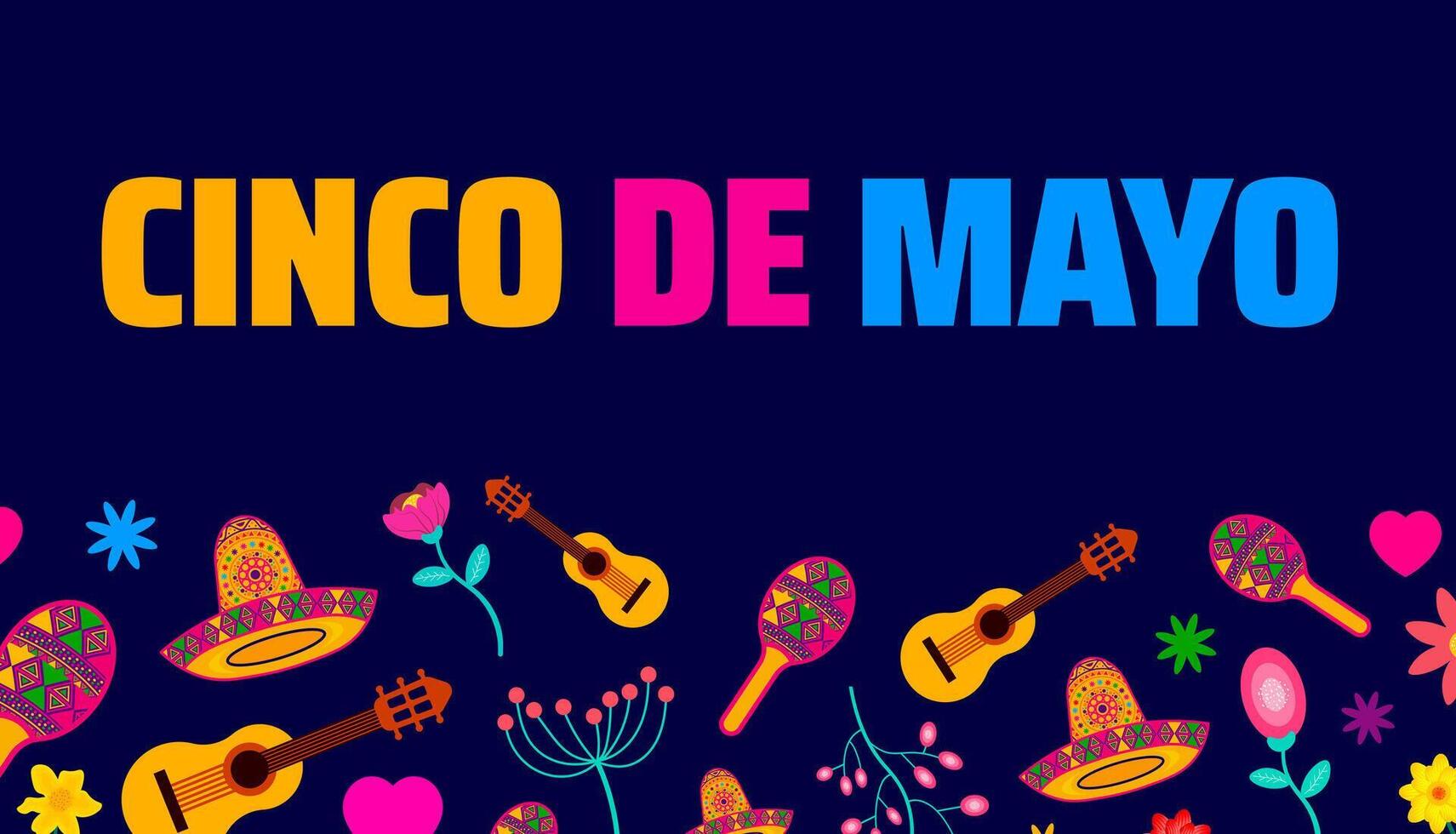 Cinco de Mayo background, banner or poster design template. May 5 federal vector