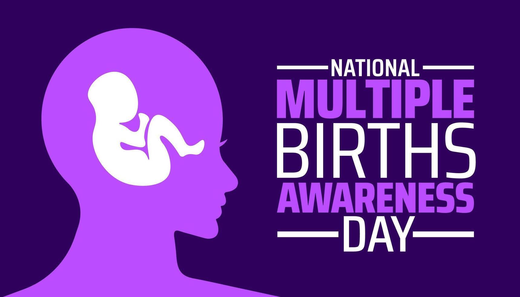 National Multiple Births Awareness Day background banner or poster design template. observed every year in May. Holiday concept. Use to any Template, card, poster, placard, template. vector