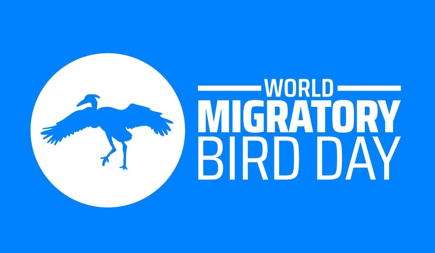 World Migratory Bird Day background banner or poster design template. observed every year in May. Holiday concept. Use to any Template, card, poster, placard, template. vector