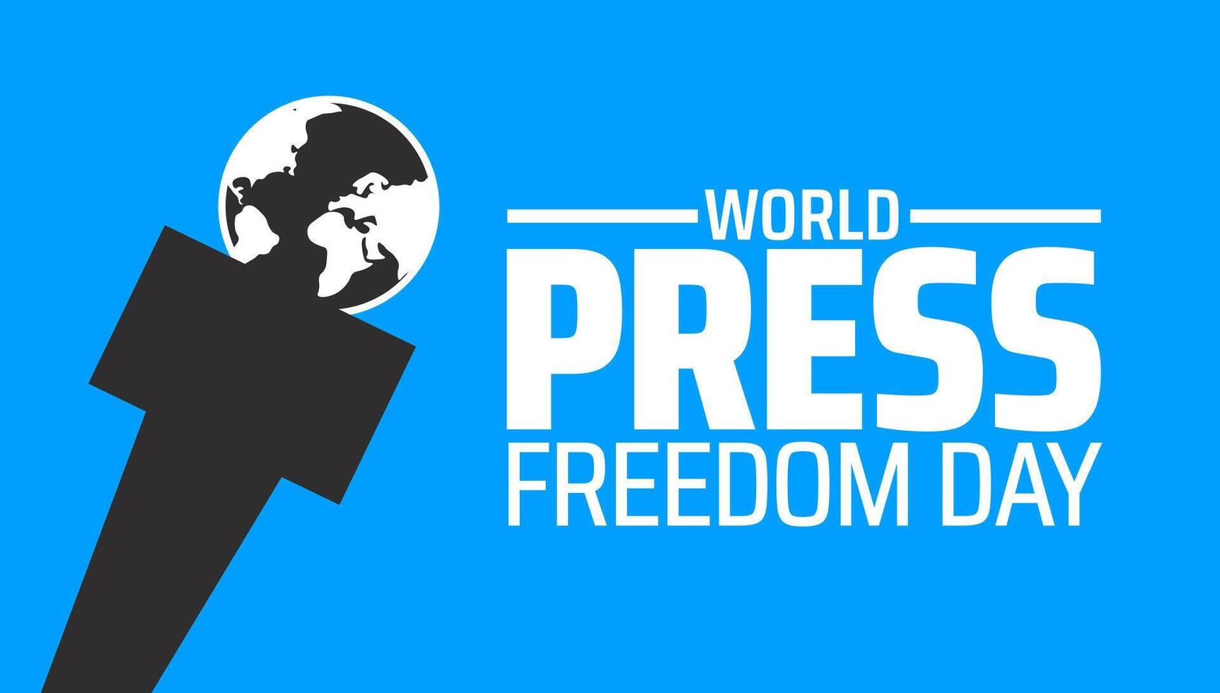 World Press Freedom Day background banner or poster design template. observed every year in May. Holiday concept. Use to any Template, card, poster, placard, template. vector