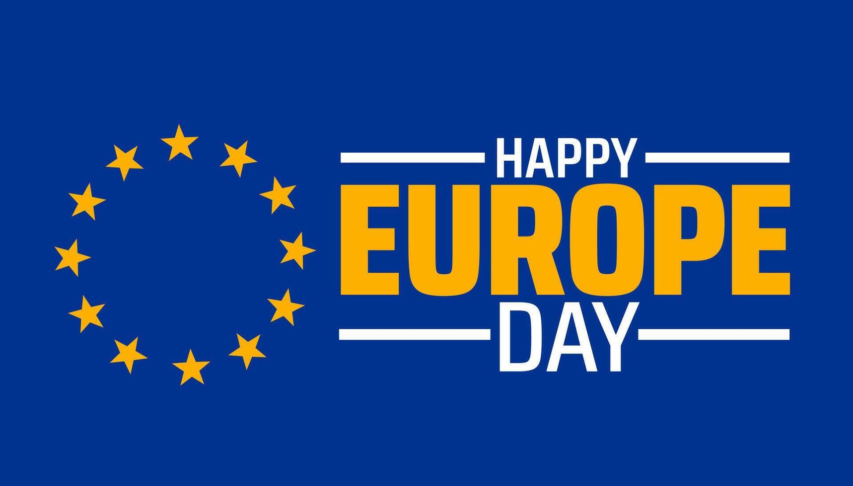 Europe day background banner or poster design template. observed every year in May. Holiday concept. Use to any Template, card, poster, placard, template. vector