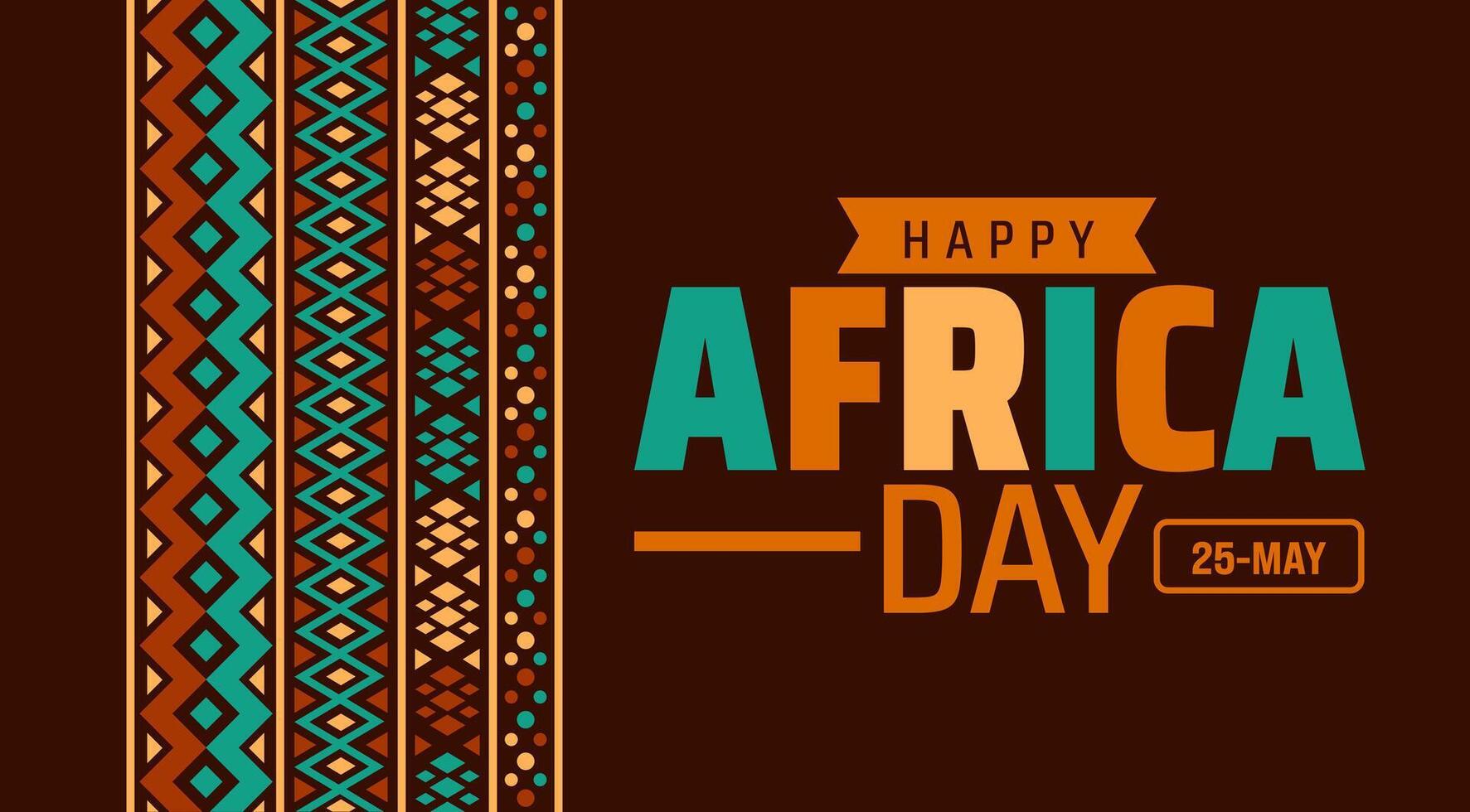 Happy Africa Day background, banner or poster design template. Celebrate unity and culture on May 25th. Africa Day design. vector