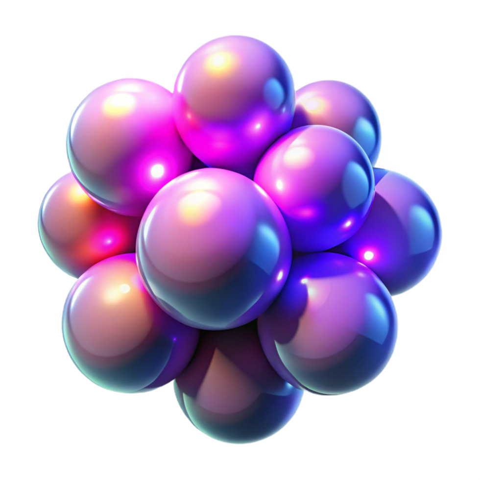 inspired tropical A cluster of luminous orbs in varying sizes and colors, emitting a bright, pulsating glow, rave lighting with motion blur, Psychedelic style original png