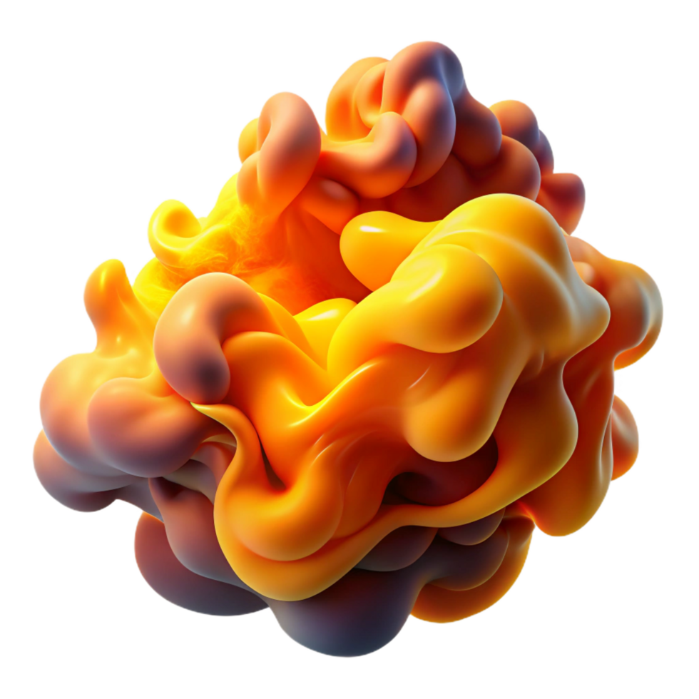 dynamic elegant A field of colorful, swirling smoke, illuminated by a warm, orange light. Abstract photography style artisan png