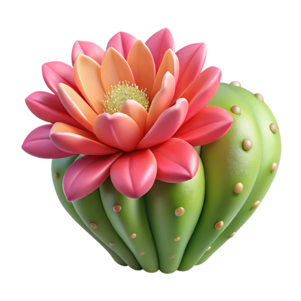 nostalgic magnificent A cactus flower blooming in the harsh desert sun. Detailed textures, vibrant colors impeccable png