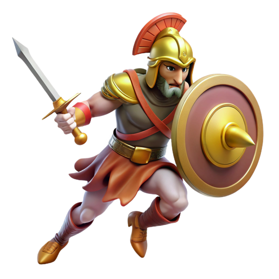 nostalgic beautiful A fierce Ares, god of war, wielding a sword and shield, dramatic lighting, battle scene. Baroque style high resolution png