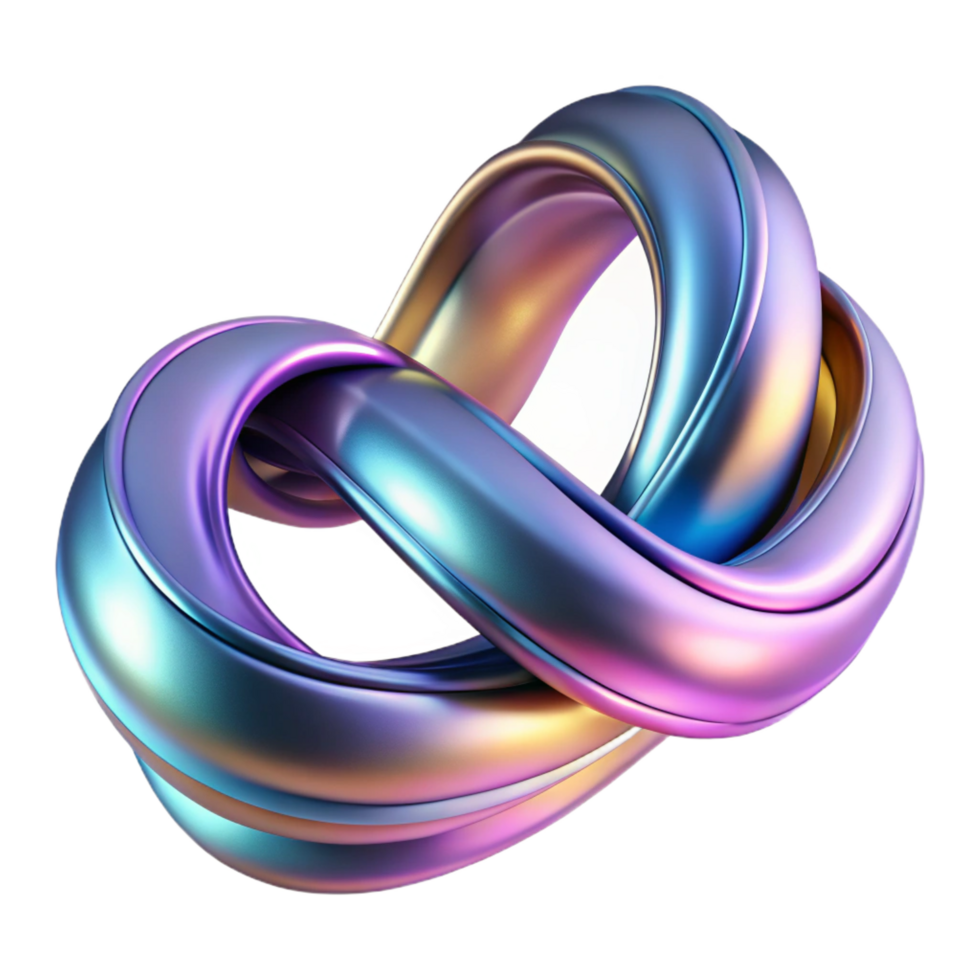 spectacular peaceful urban Fluid metallic ribbons intertwining and flowing, reflecting a neon gradient, with soft diffuse lighting, in an art deco style original png