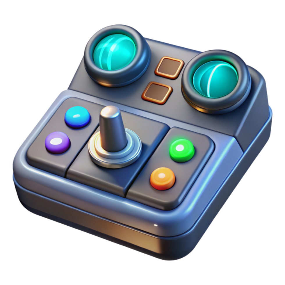 dynamic impressive A futuristic control panel with glowing buttons and dials, dim lighting, science fiction style authentic png