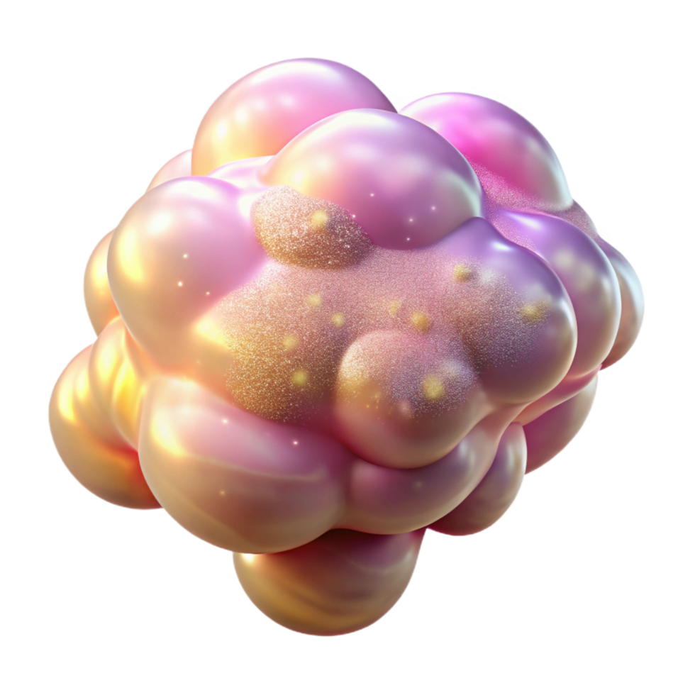 majestic energetic creative A cloud of iridescent particles in shades of pink and gold, swirling and interacting, soft diffused lighting, Impressionist style 8K png