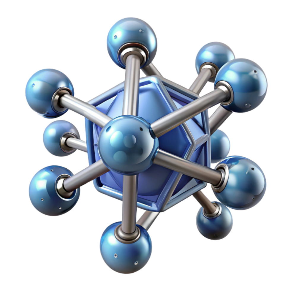 radiant distinguished A group of nanobots assembling a complex molecular structure, bright, clinical lighting, scientific illustration style png