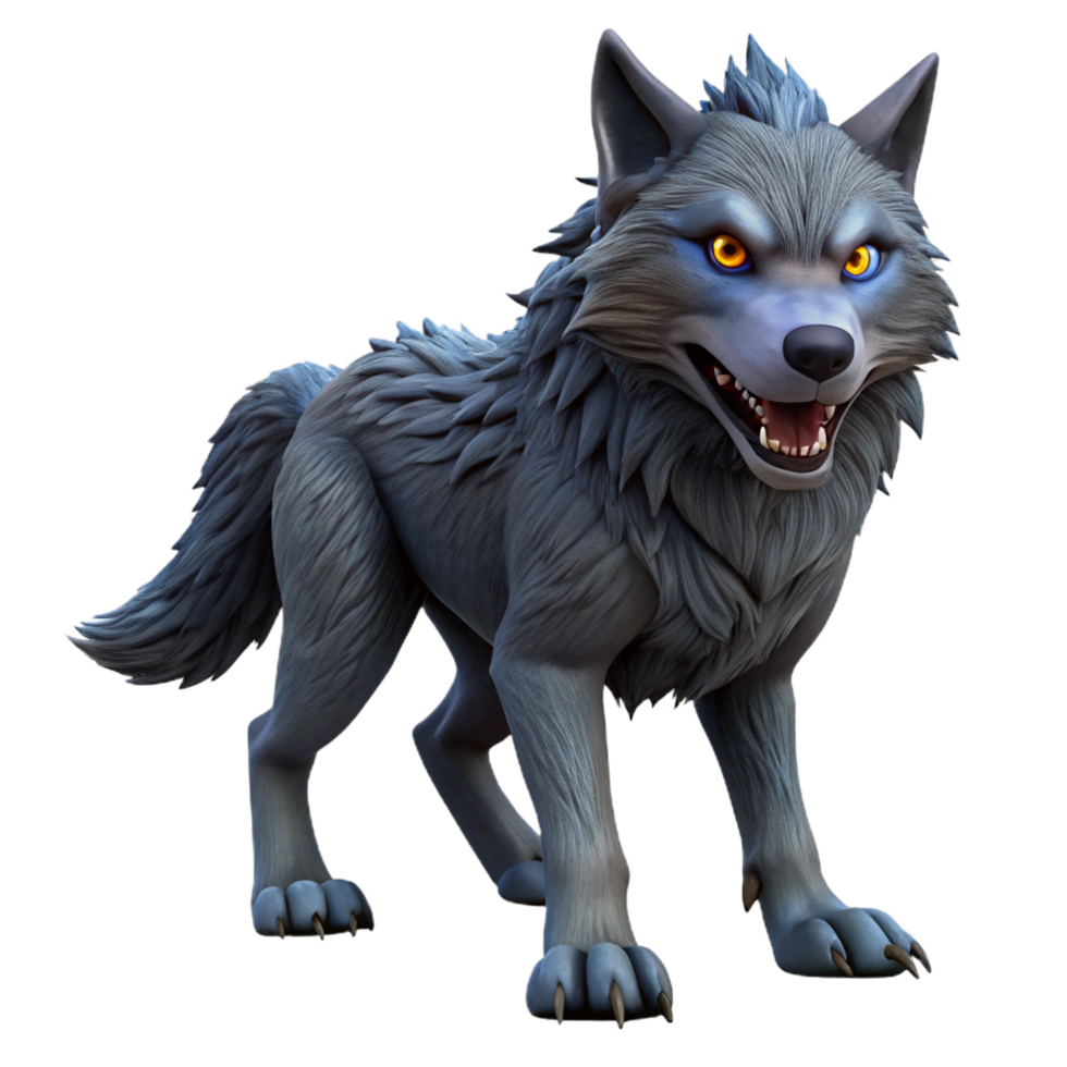 glorious rustic A cunning shapeshifter transforming into a wolf, its fur rippling and changing. Dark, mysterious lighting, horror style premium png