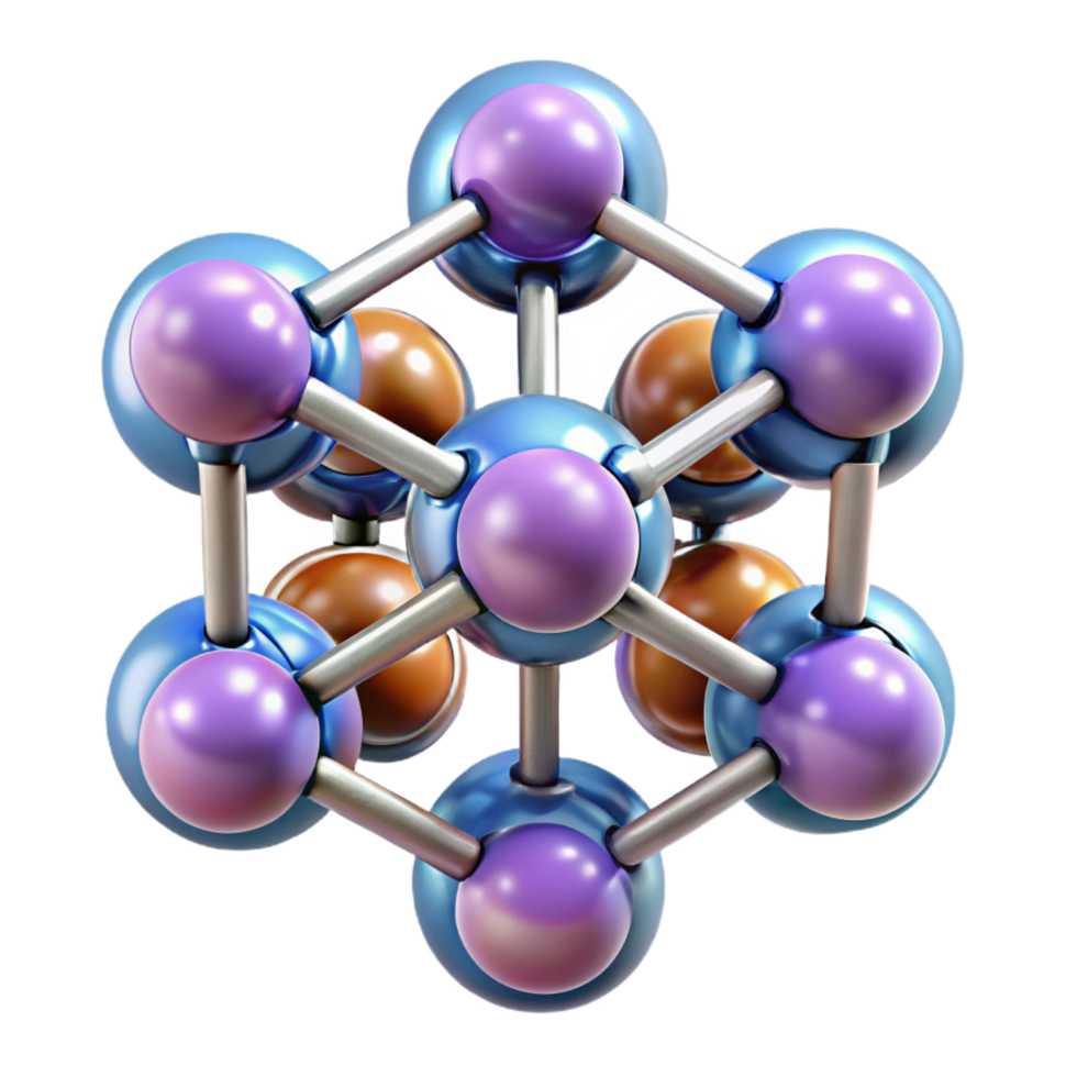 sumptuous ethereal geometric A group of nanobots assembling a complex molecular structure, bright, clinical lighting, scientific illustration style original png