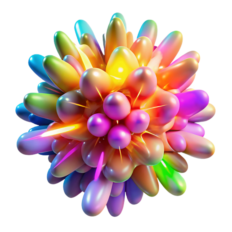 signature nordic A chaotic explosion of colorful particles, illuminated by a bright, flashing light. Abstract expressionism style museum quality png