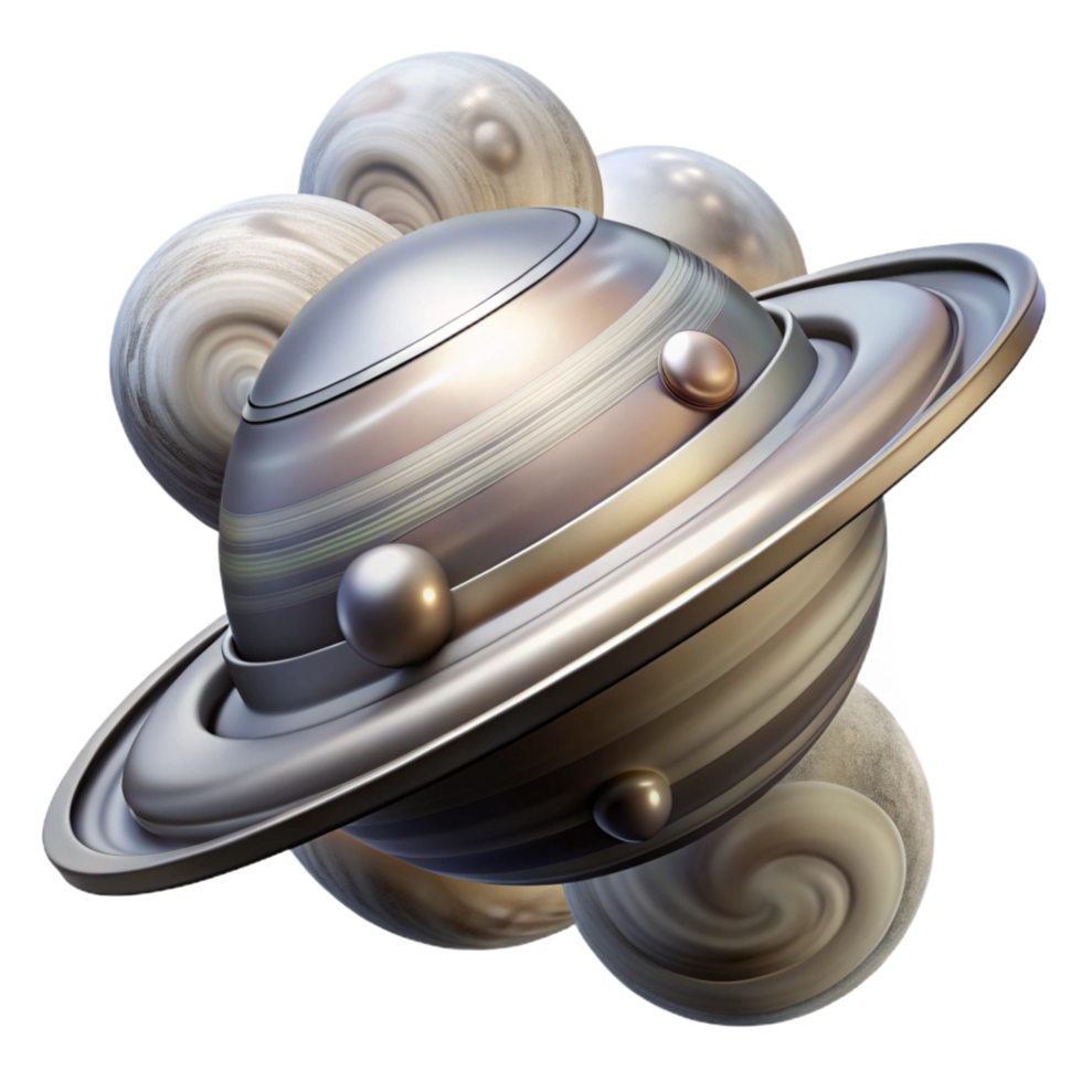 distinguished nordic A sleek, silver spaceship orbiting a gas giant, swirling clouds and atmospheric effects, realistic and detailed, space art style ultra HD png