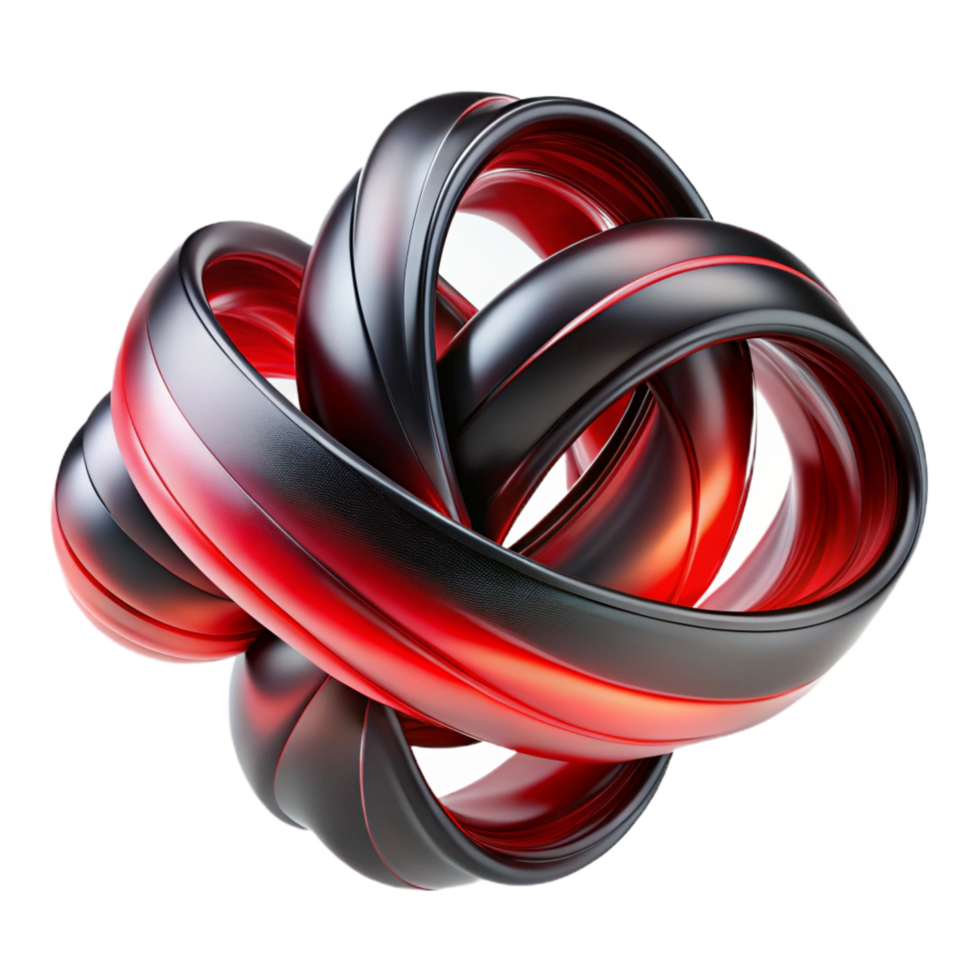 immaculate passionate classic Intertwined ribbons of light in shades of deep red and black, flowing and dynamic, illuminated by a pulsating, rhythmic glow. Abstract Expressionism style professional png