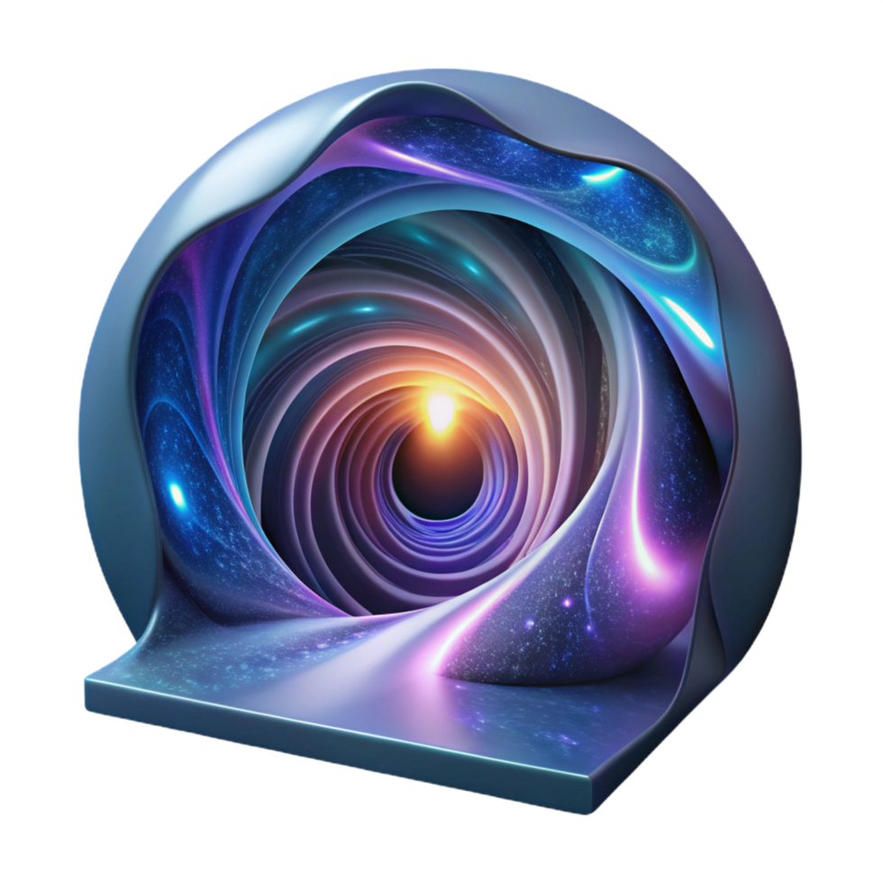 distinctive baroque A portal opens in the fabric of spacetime, revealing a swirling vortex of energy and light. Psychedelic, otherworldly lighting. Abstract art style ultra HD png