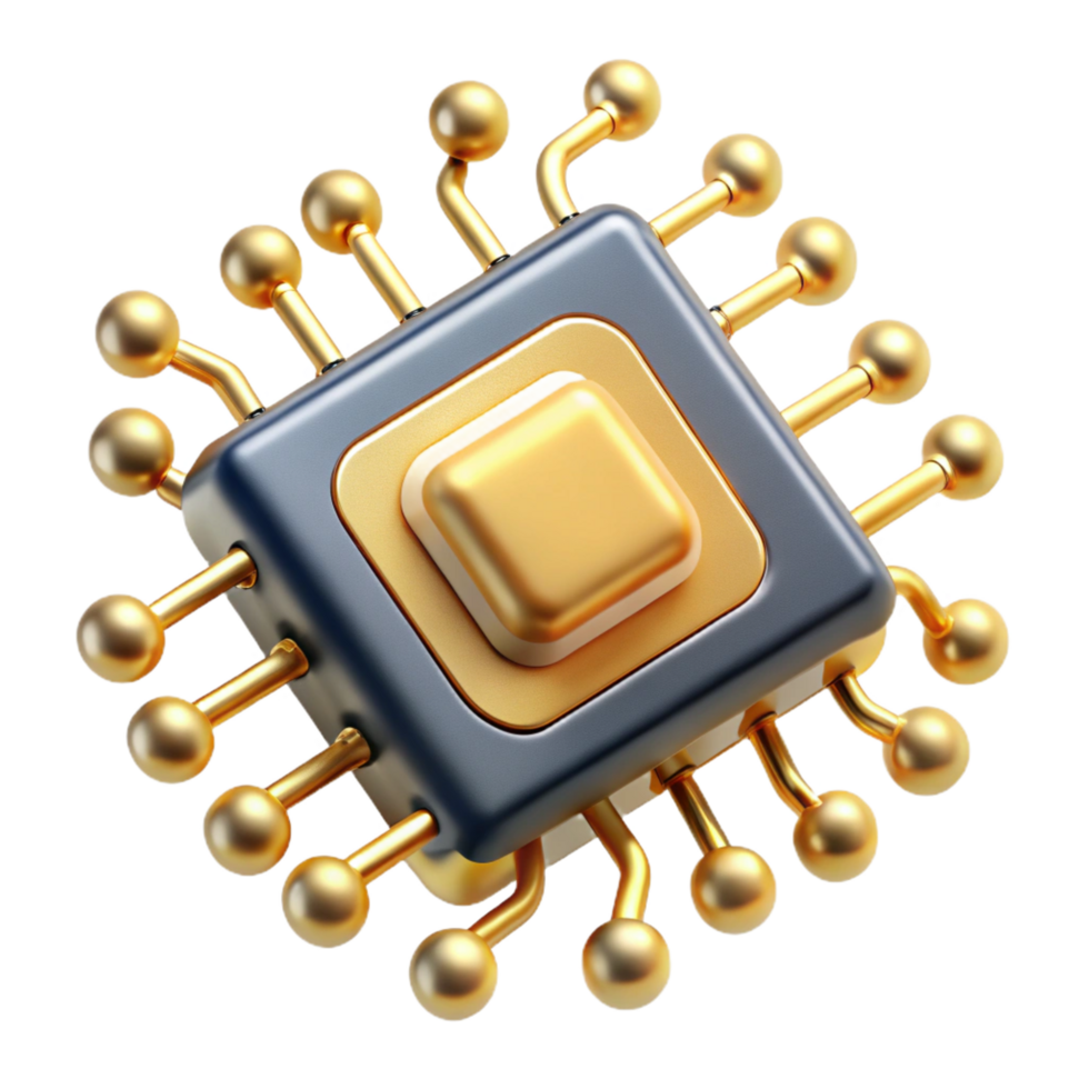 exemplary tropical A single microchip, its golden connectors gleaming, suspended in a network of swirling binary code, dark background with pinpoint lighting, photorealistic style luxury png