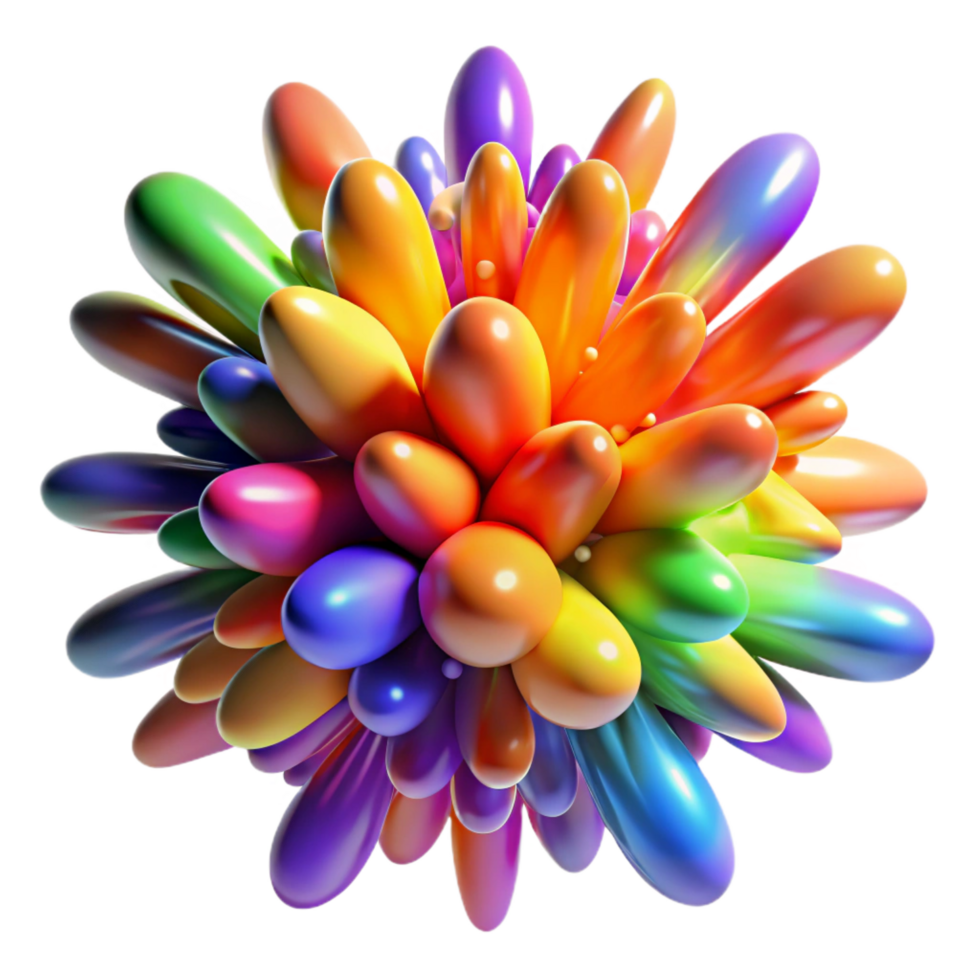 whimsical captivating A chaotic explosion of colorful particles, illuminated by a bright, flashing light. Abstract expressionism style perfect clarity png