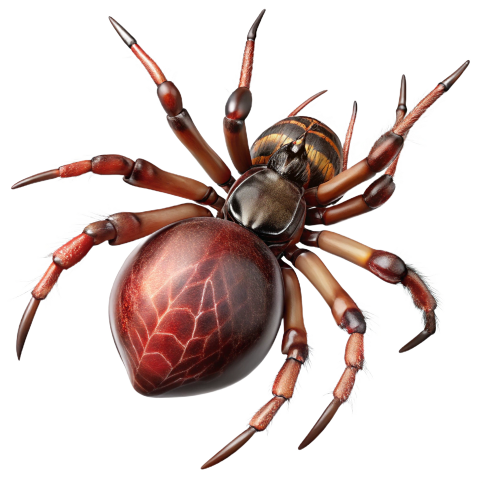 impressive contemporary A close up of a spider spinning a web, intricate details, macro photography 4K png