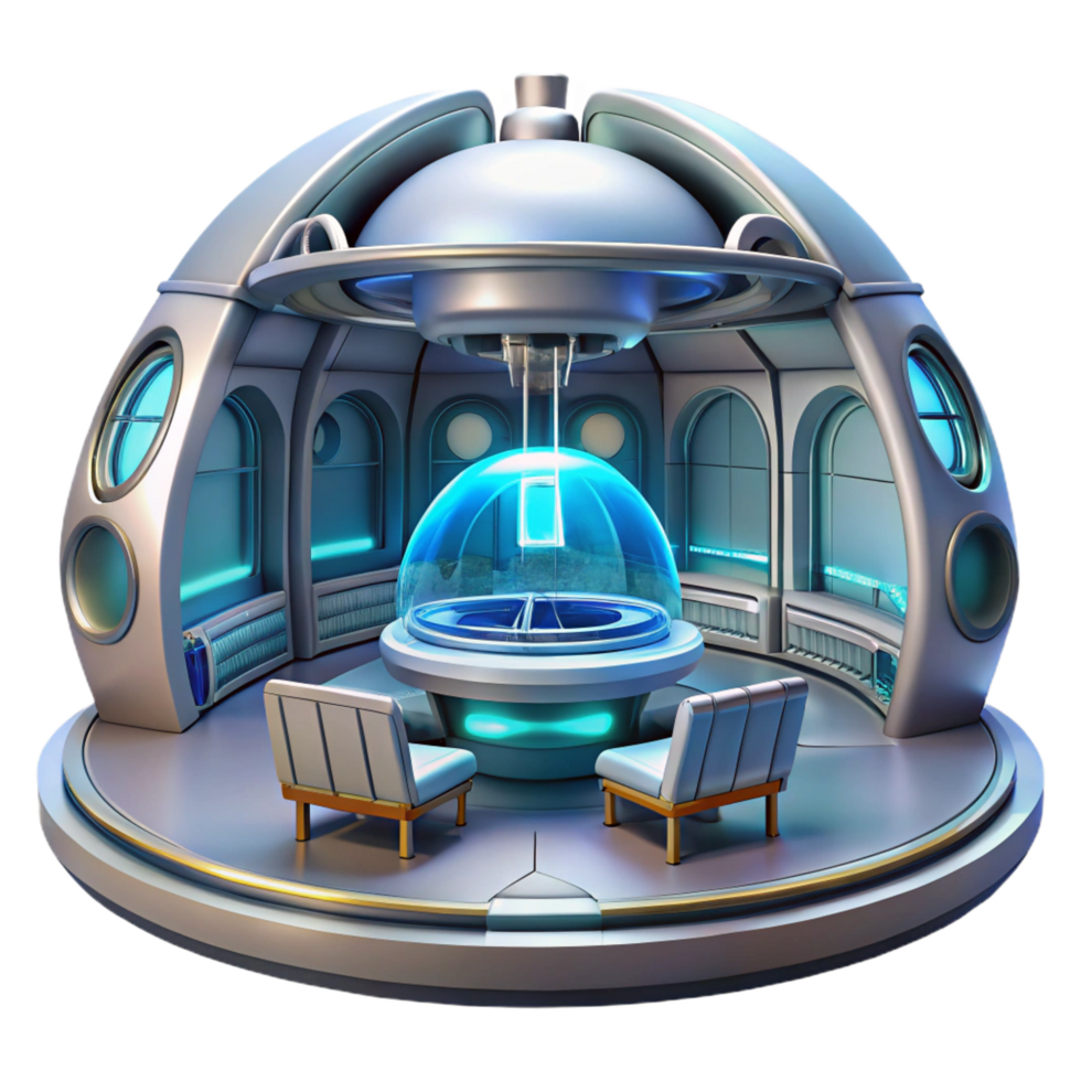 exquisite remarkable A futuristic spaceship interior, sleek and minimalist design, science fiction style, digital art, png