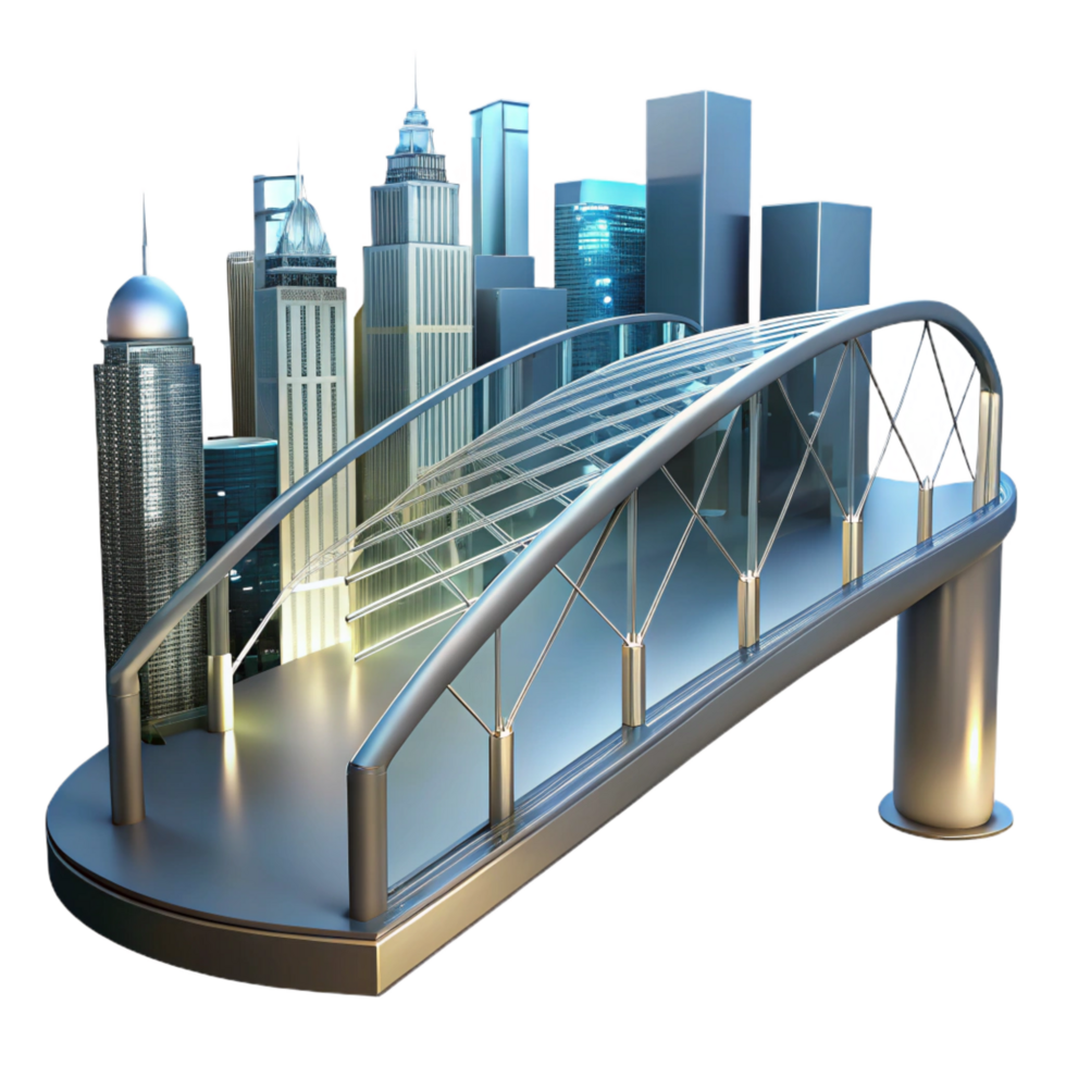 extraordinary peaceful baroque A modern, glass and steel bridge, sleek and minimalist design, city skyline in the background, night lighting, ultra HD png