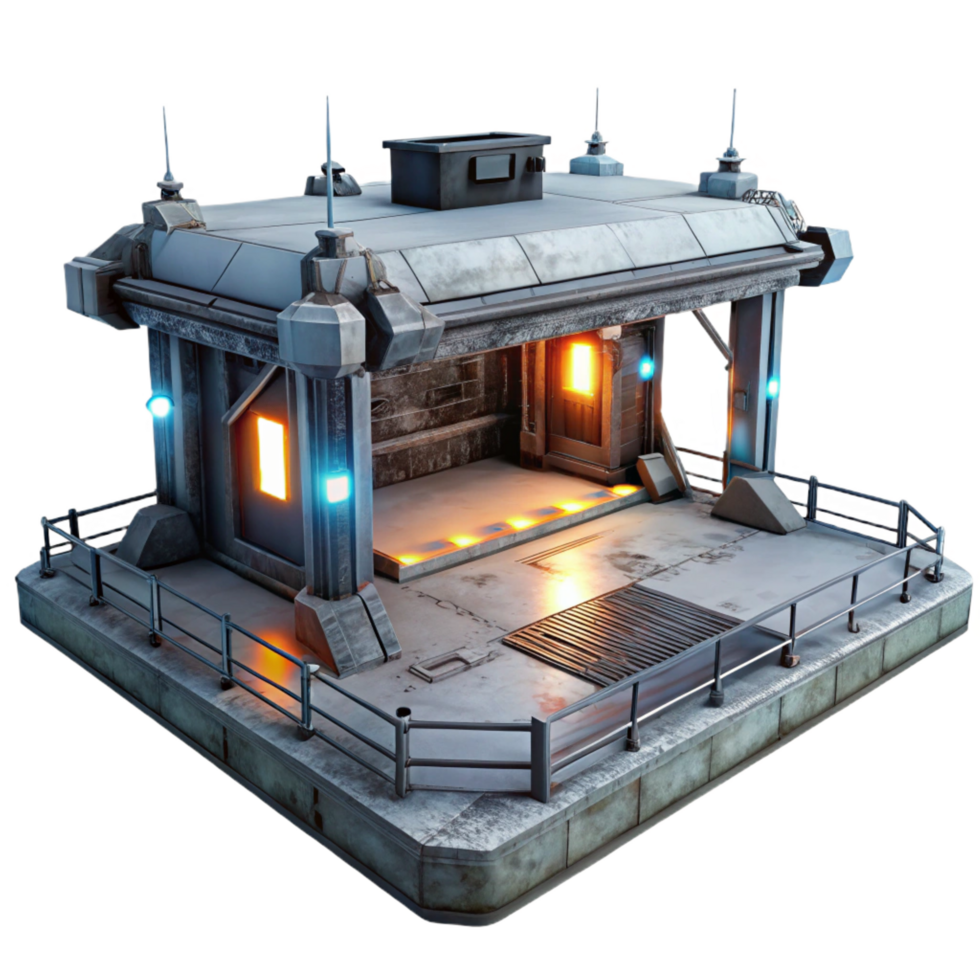 wonderful whimsical artistic A desolate, abandoned space station, dim emergency lighting, eerie atmosphere, photorealistic, highly detailed, fine detail png