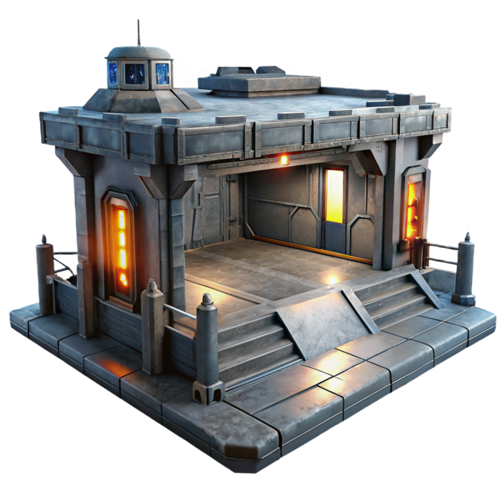 enchanting energetic bohemian A desolate, abandoned space station, dim emergency lighting, eerie atmosphere, photorealistic, highly detailed, flawless png