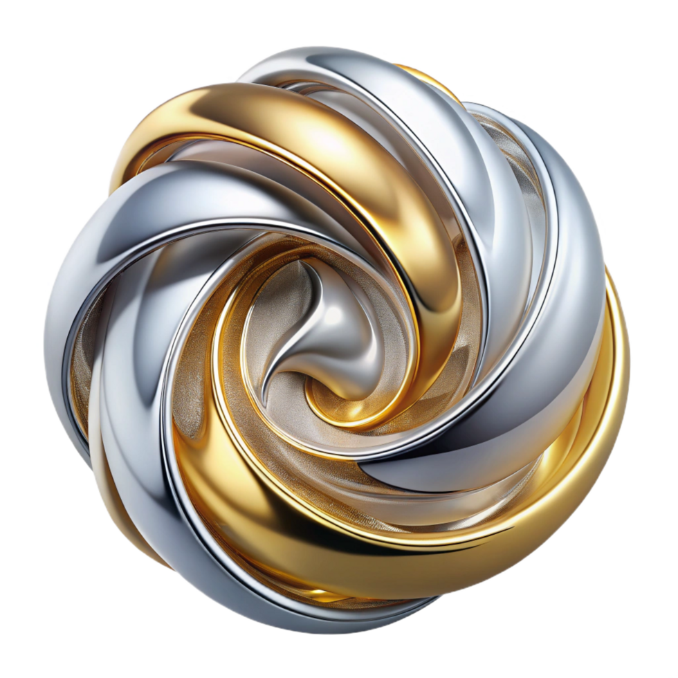 hypnotic dynamic urban A swirling mass of liquid metal in shades of silver and gold, dynamic lighting with reflections, Abstract Expressionism style genuine png