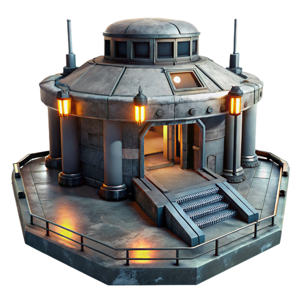 stunning calm art deco A desolate, abandoned space station, dim emergency lighting, eerie atmosphere, photorealistic, highly detailed, original png