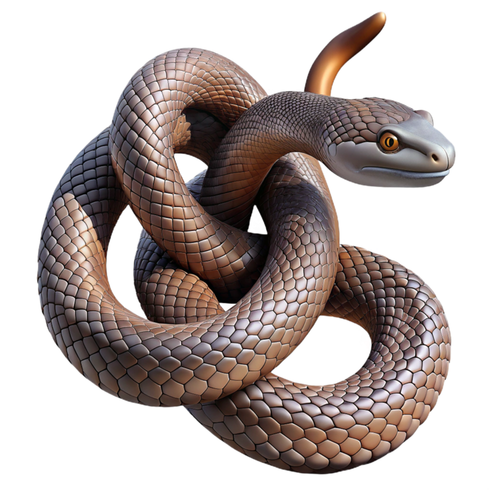 picturesque energetic creative A slithering snake coiled around a branch, close up shot with detailed scales, in a realistic style fine detail png