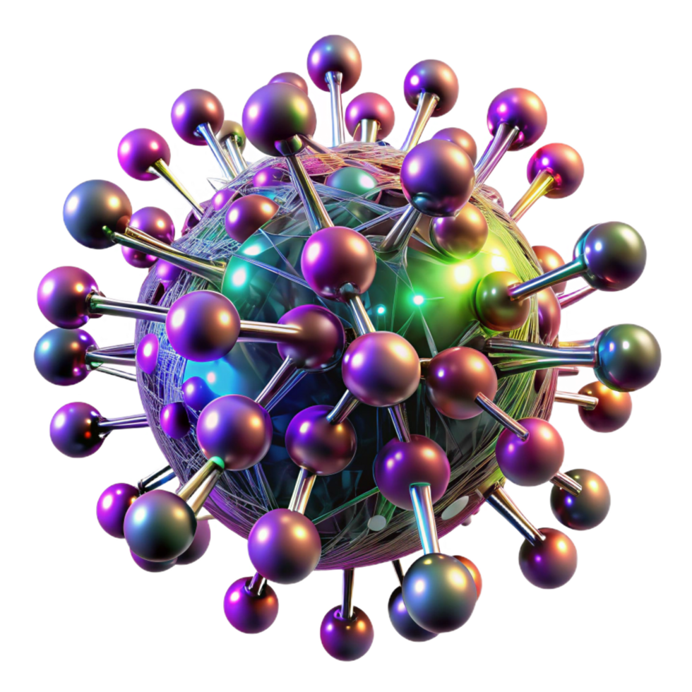 energetic stunning A swarm of nanobots forming intricate patterns in the air, illuminated by pulsating, multicolored lights. Dynamic, abstract lighting. Digital art style precision png