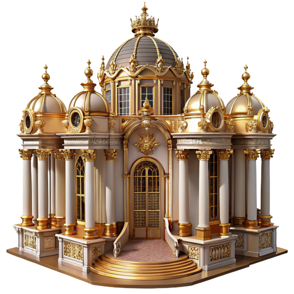 splendid victorian An ornate Baroque palace, gilded details, opulent interiors, dramatic lighting, highly detailed, original png