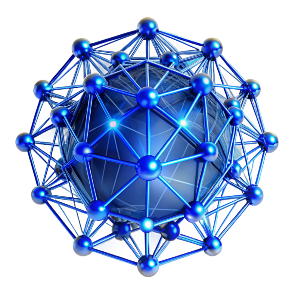 exquisite energetic creative An intricate network of interwoven threads, glowing with a vibrant blue light. Cyberpunk style high resolution png