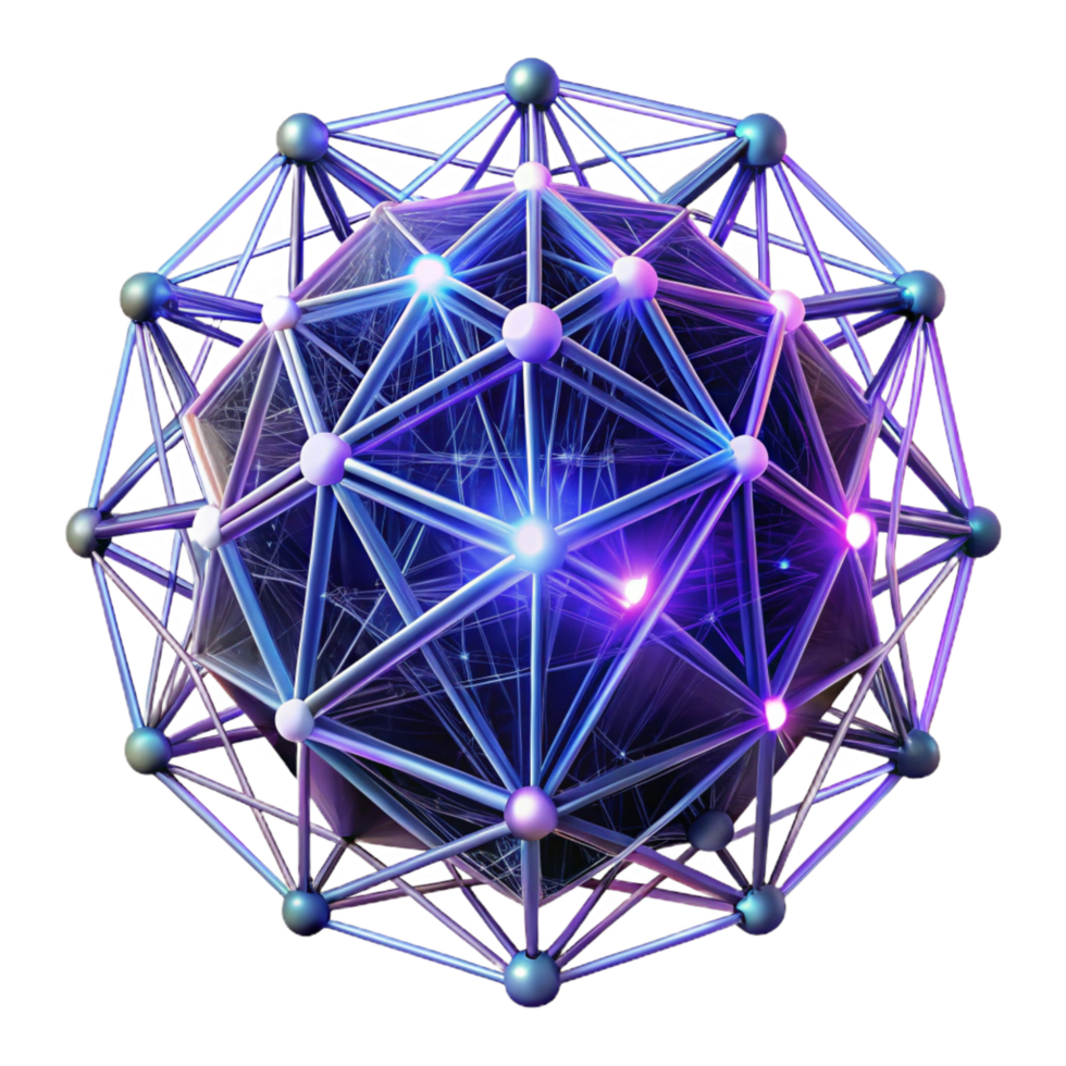 striking classic An intricate web of interconnected lines and dots, forming a complex, abstract pattern, illuminated by a bright, neon glow, in a futuristic, data visualization style expertly shot png