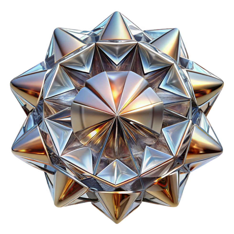 dramatic avant garde A kaleidoscope of fragmented, mirrored surfaces, reflecting distorted, abstract patterns, lit by a dazzling, diamond dust light, in an Art Deco style detailed png