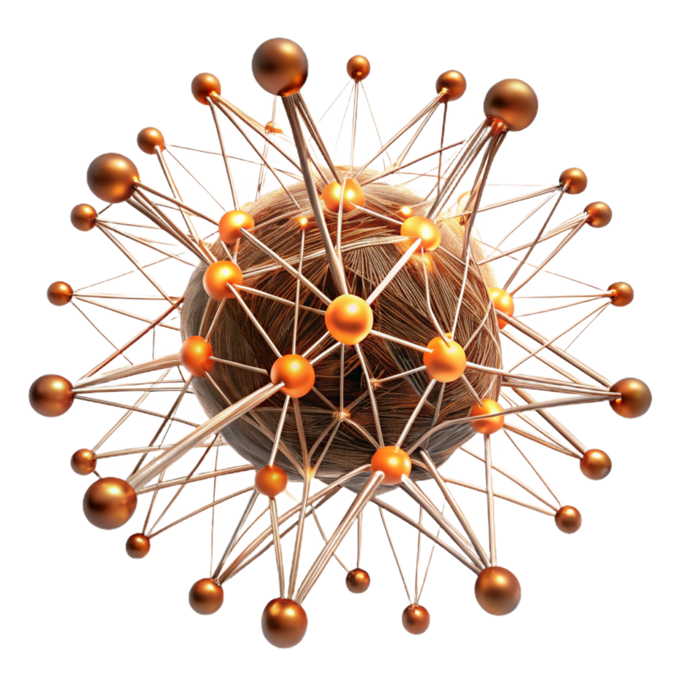 dazzling exceptional An intricate web of interconnected neurons, firing with electrical impulses, visualized as glowing lines and nodes png