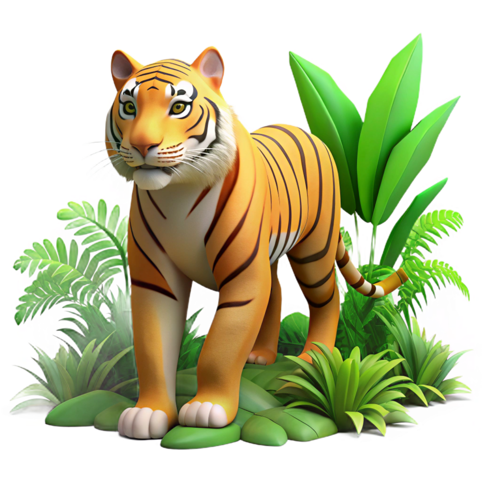 dramatic impressionist A powerful tiger prowling through the jungle, dappled sunlight, realistic style ultra HD png
