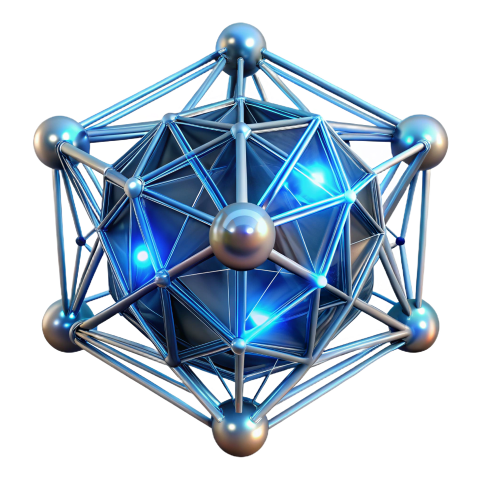 captivating traditional A complex network of interconnected lines and nodes, glowing with an inner luminescence, forming a dynamic, ever shifting structure. Cyberpunk style luxury png