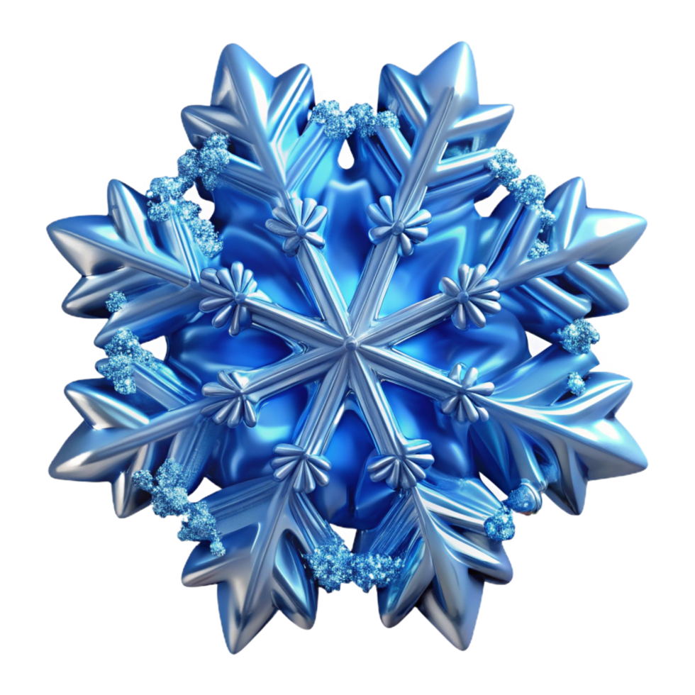 gorgeous surreal A solitary snowflake, intricate and unique, close up macro shot, glistening with icy crystals, cool blue lighting, elite png