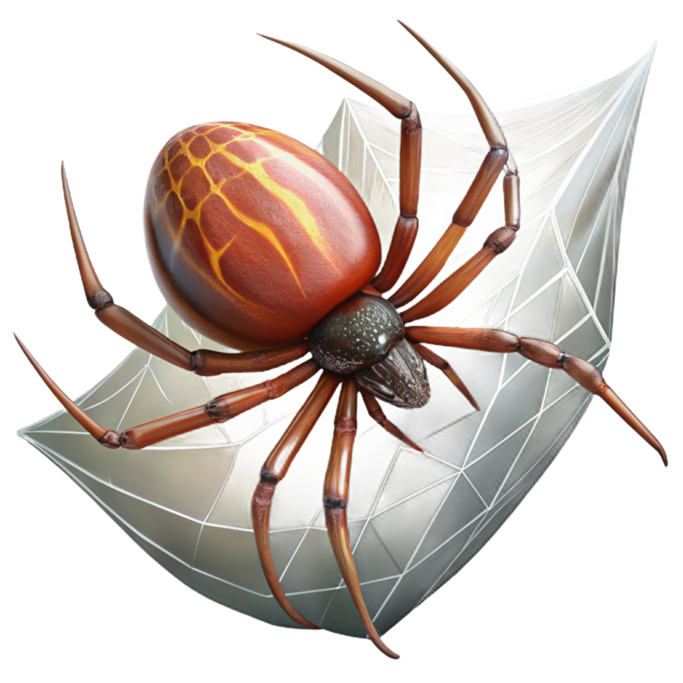 standout creative A spider spinning a web, intricate detail, delicate silk threads, macro photography 8K png