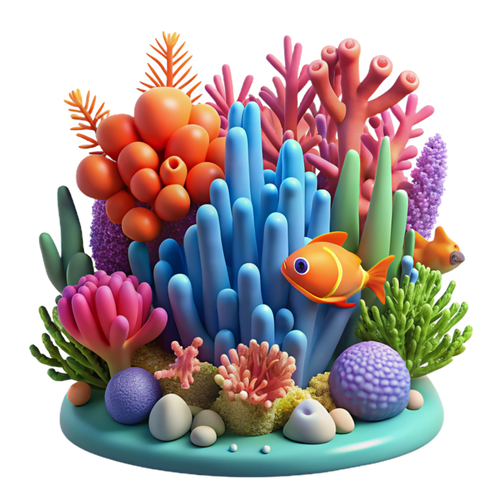 immaculate dreamy artistic A vibrant coral reef teeming with marine life, underwater photography style, bright and colorful elite png