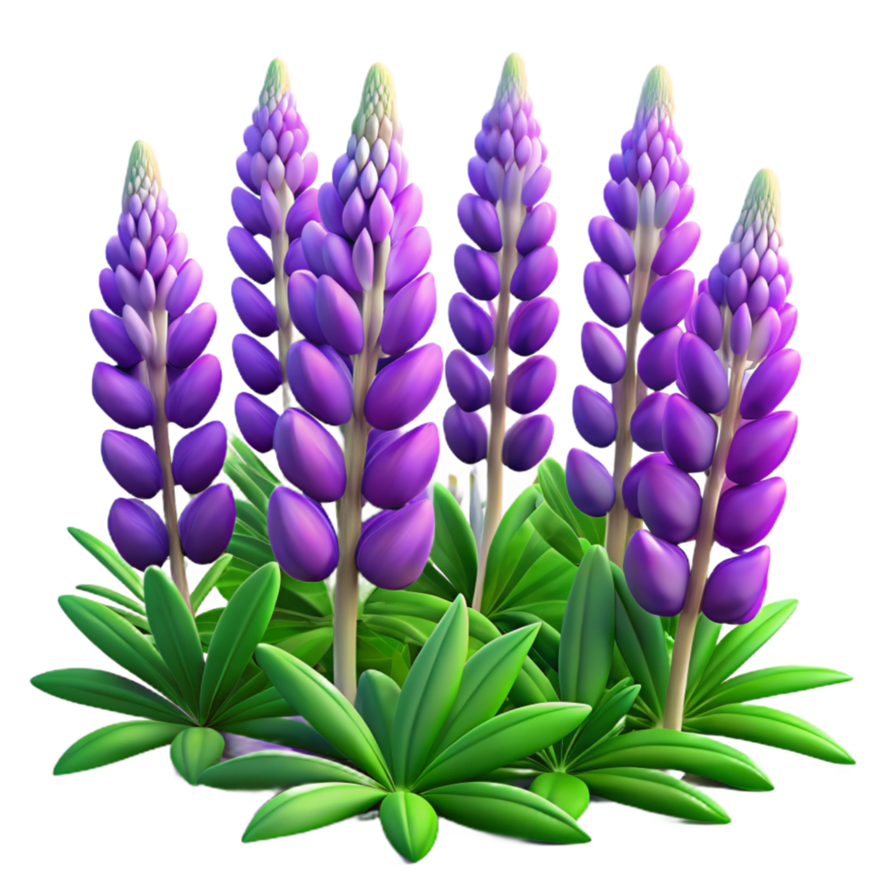 coveted elegant A field of vibrant purple lupines swaying in a gentle breeze, soft morning light, impressionist style 8K png
