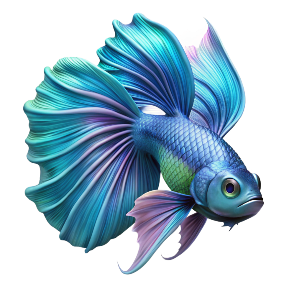 hypnotic nostalgic traditional A vibrant betta fish with flowing fins, intricate details, close up shot, dark background, neon lighting top tier png