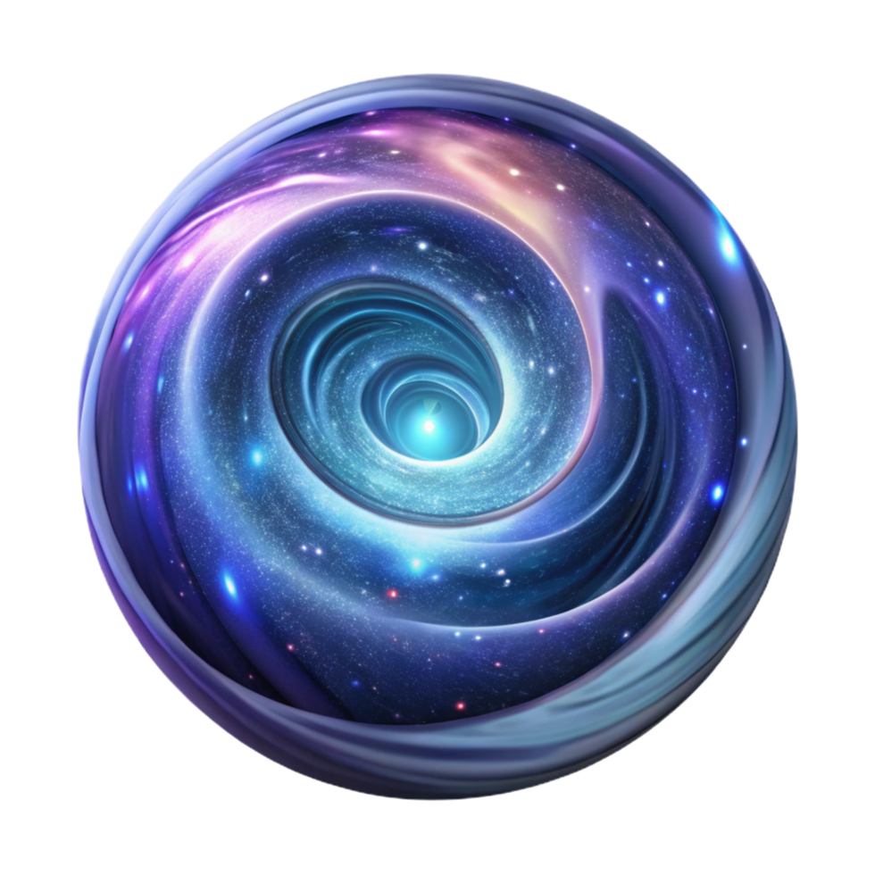 dramatic hypnotic A swirling vortex of stardust and cosmic energy, illuminated by distant galaxies, in a celestial, astronomical style luxury png