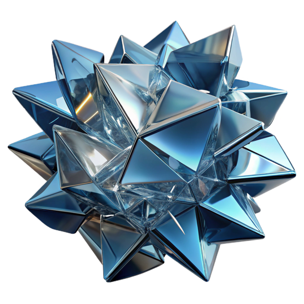 harmonious exquisite Shattered glass fragments forming a dynamic, abstract sculpture, illuminated by a harsh, directional light refined png