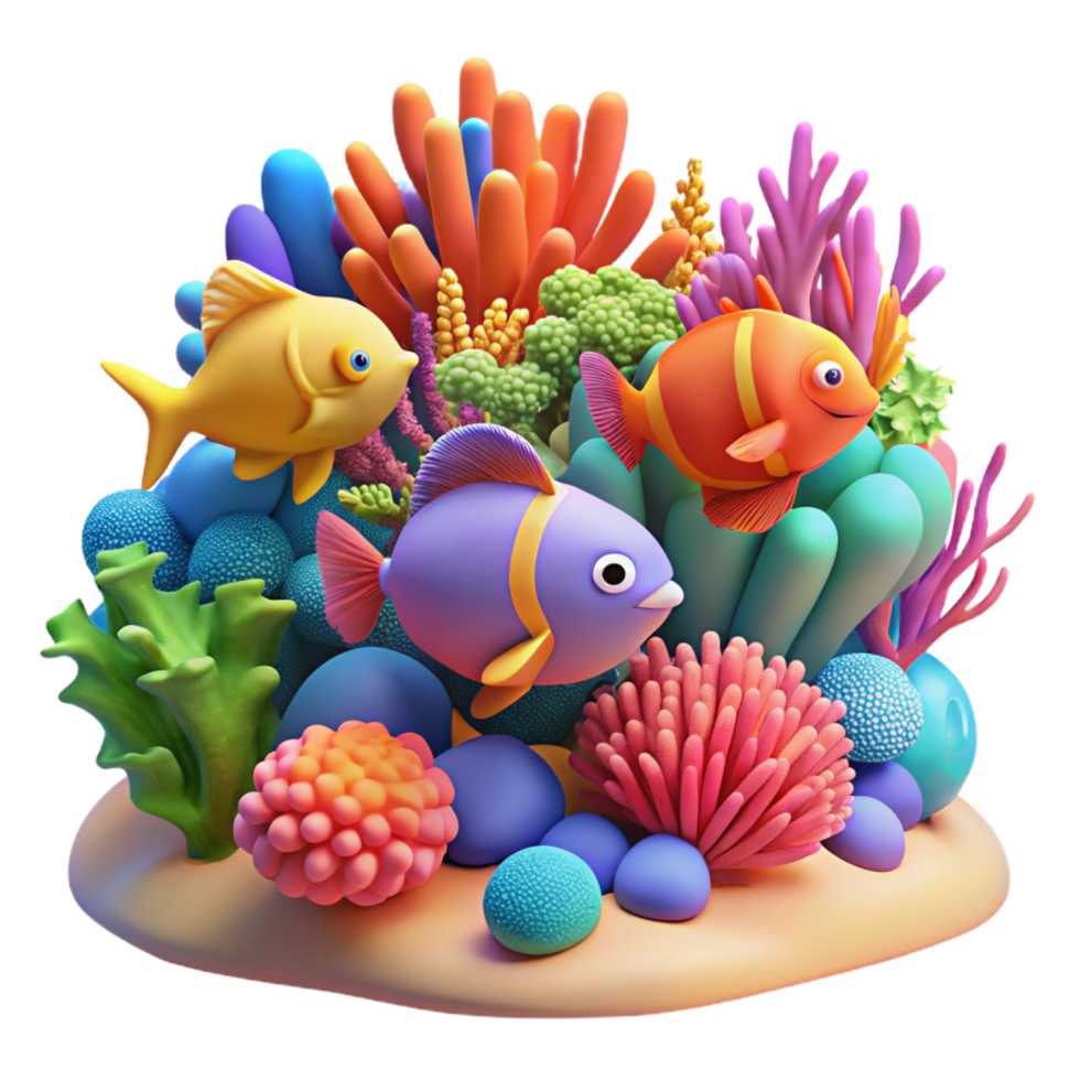 dramatic distinctive A vibrant coral reef teeming with colorful fish, underwater photography, bright and saturated colors png
