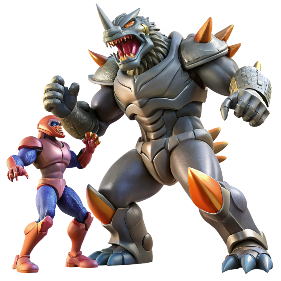 vibrant unforgettable A giant robot battling a giant monster in a futuristic city, dynamic pose, dramatic lighting, anime style, png