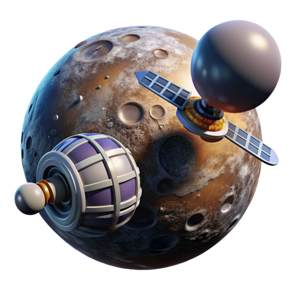 mysterious splendid A space station orbiting a distant planet, realistic lighting and textures, sci fi art elite png