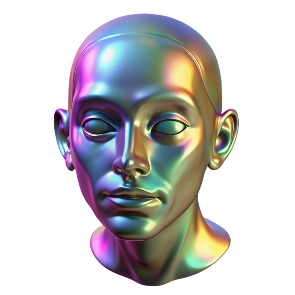 vibrant victorian A holographic projection of a human face, glitching and distorting, unsettling and mysterious, abstract style crisp png