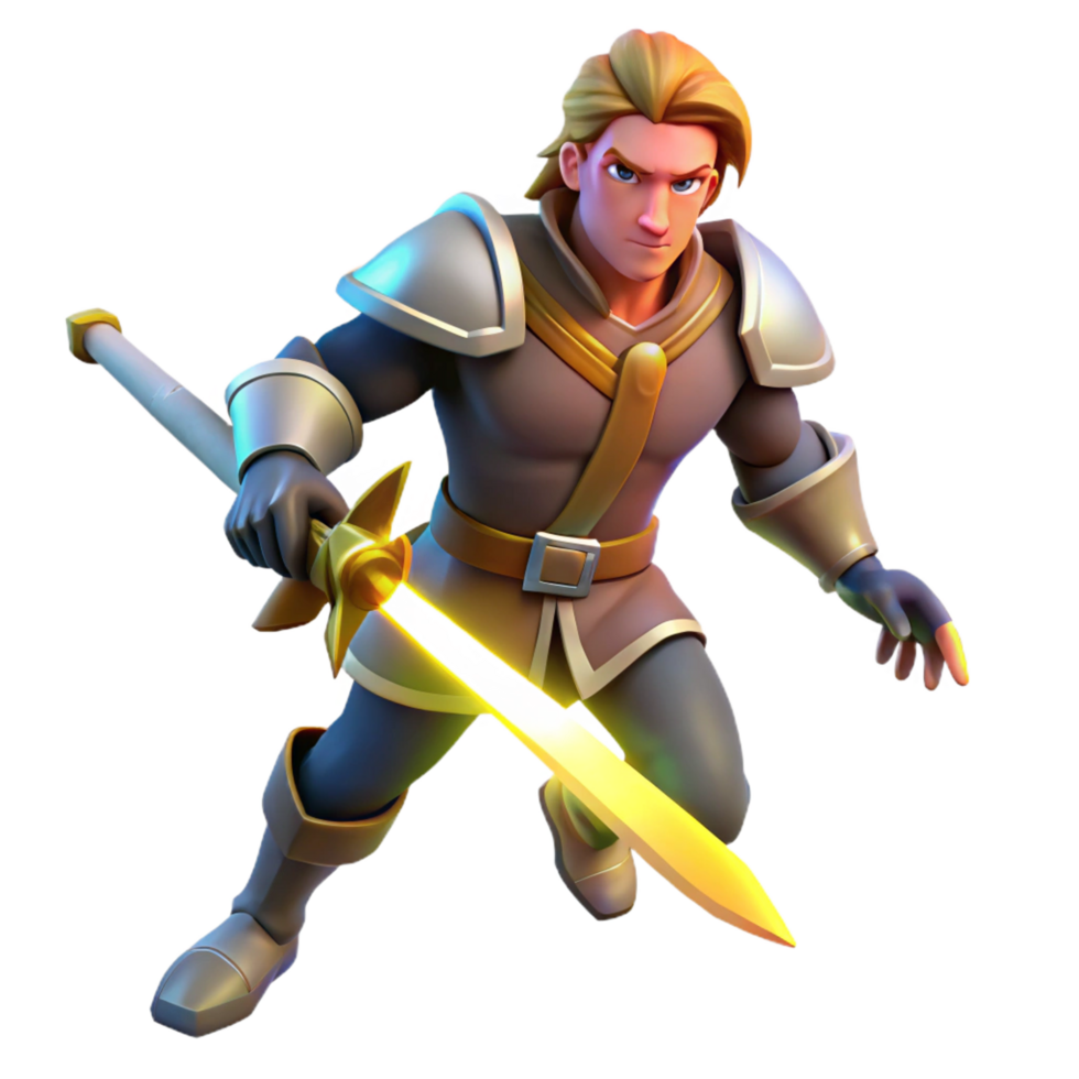 exceptional bohemian A fierce warrior wielding a glowing sword, dramatic backlighting, heroic fantasy style gallery standard png